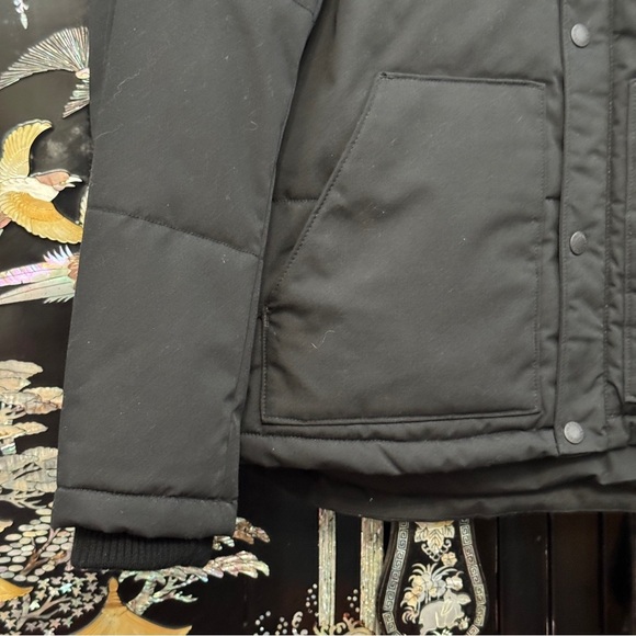 Levi’s Men’s M Black Gray Puffer Jacket Sherpa Collar Lined Winter Coat - Picture 5 of 11